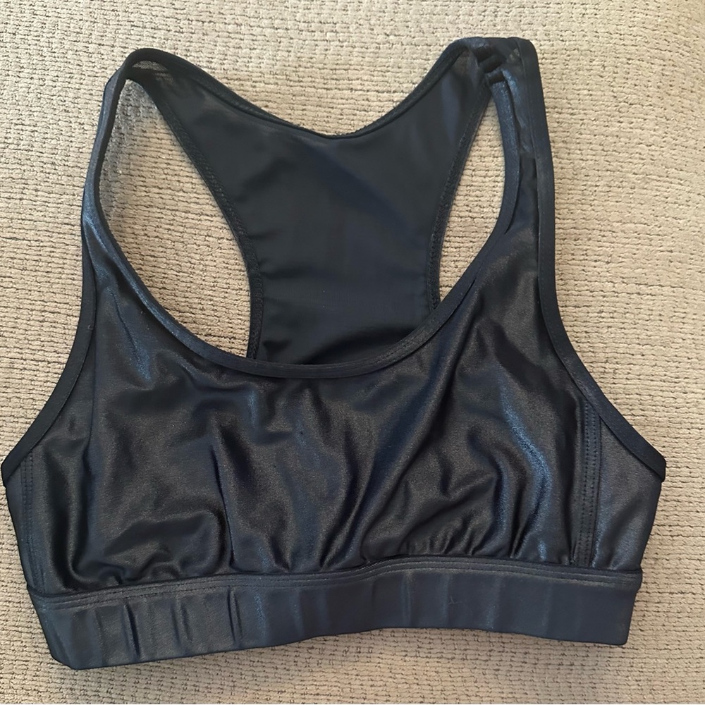 Koral Black Sheet Back Sports Bra